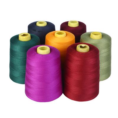 Trong Sở Sợi Polyester Hilos De Coser Màu rắn Màu sắc Spun 100% Sợi polyester 40/2 Sợi may polyester
