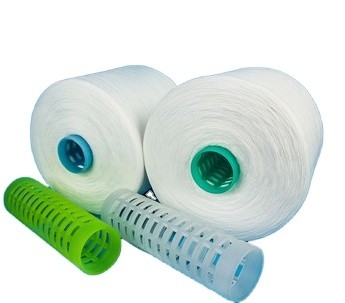 20/2, 20/3, 40/2 40/3 Xám trắng 100% polyester nhẫn spun Lan cho nhuộm Lan