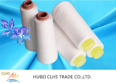 100% polyester nguyên bản White Ring Spun Yarn cho may quần áo