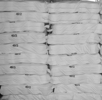 20/2 40/2 Màu trắng nguyên chất 100% Polyester Ring Spun Yarn với hướng S / Z