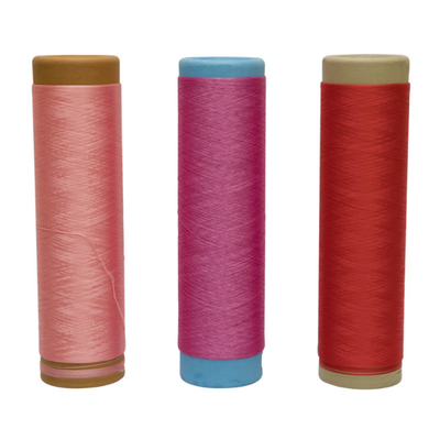 150D 300D Màu nhuộm 100% sợi polyester để dệt vải quần áo vớ