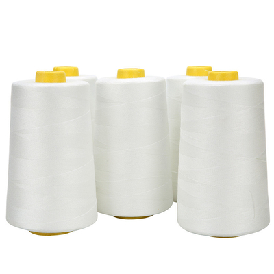 40s / 2 Dây may màu cơ bản 5000 Yards Dây polyester màu đen trắng tẩy trắng