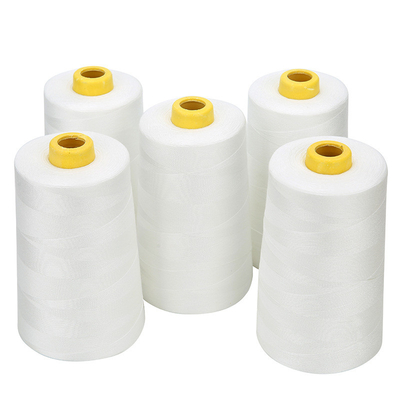 40s / 2 Dây may màu cơ bản 5000 Yards Dây polyester màu đen trắng tẩy trắng