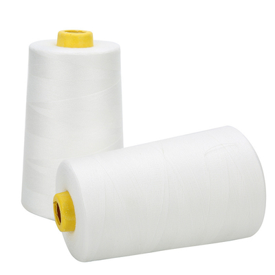 40s / 2 Dây may màu cơ bản 5000 Yards Dây polyester màu đen trắng tẩy trắng