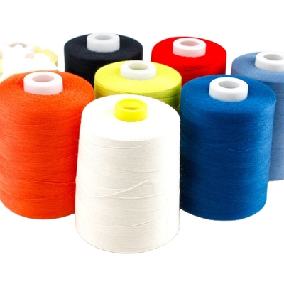 Sợi may polyester màu đan sợi may polyester nhà máy giá bán buôn