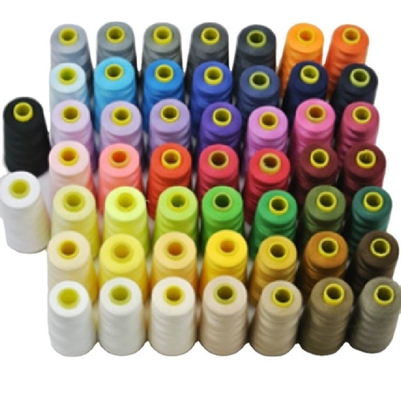 Nhiều màu tùy chọn 20/2 30/2 40/2 50/2 Sợi may polyester Spun Sợi may polyester