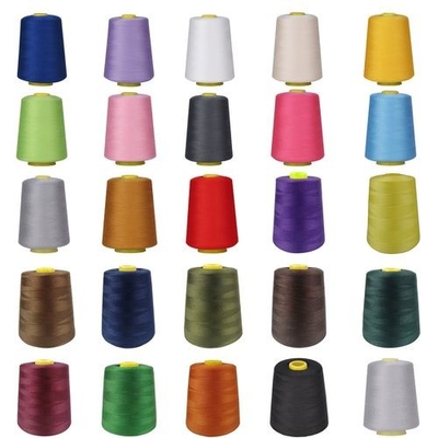 Sợi polyester 202 302 402 100 Sợi may polyester đan