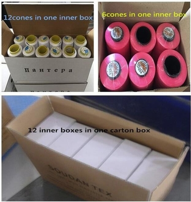 Độ bền cao 40/2 100% Spun Polyester Dây may cho Overlock Thread