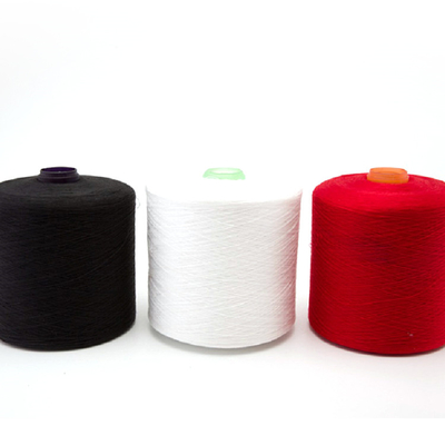 100% Spun Polyester Sợi Polyester Chất lượng tốt Sợi đen tẩy trắng