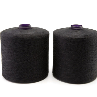 100% Spun Polyester Sợi Polyester Chất lượng tốt Sợi đen tẩy trắng
