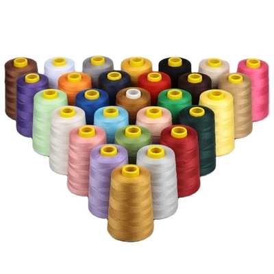 402 Spun Polyester Chỉ may Tùy chọn nhiều màu Sợi Polyester cho váy vải