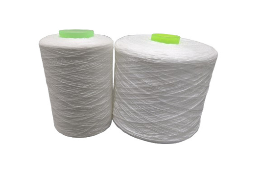 Sợi polyester nguyên chất màu trắng 100 Spun 402 403 202 203 để may
