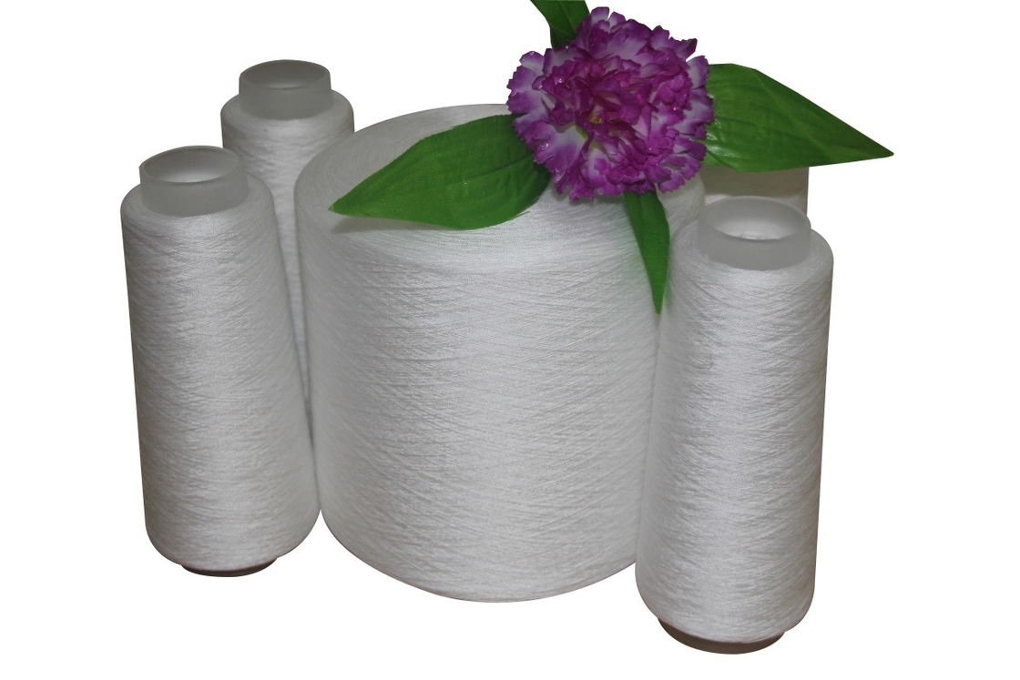 40/2 50/2 60/2 Sợi trắng thô 100% Sợi Polyester Quay cho May Váy Đầm Đồ Lót
