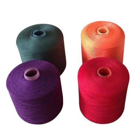 40/2 20/2 60/2 100% Polyester Ring Spun Dyeed Yarn For Garment