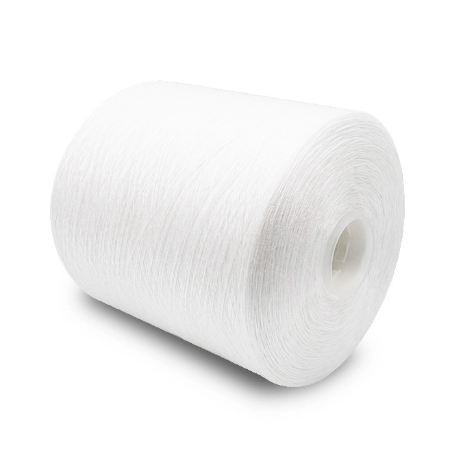 2025 bán nóng Chất lượng cao 60/2 Xám trắng 100% polyester Spun Yarn 1.25kgs/con