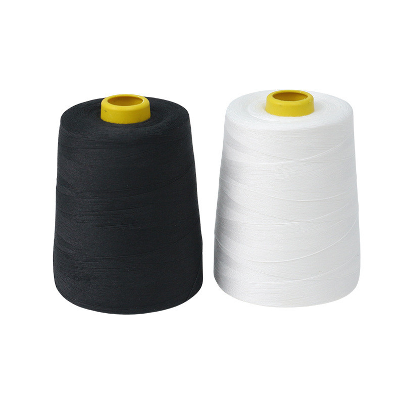 Chất lượng tốt 40/2 Sợi may màu đen 100% Sợi polyester Nhà máy giá bán buôn