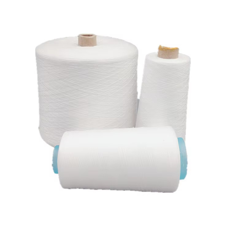 100 Spun Polyester Lan Xám trắng đan Ne 20S 30S 40S 42S 45S 60S Polyester Lan