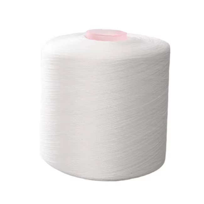 60/2 60/3 60s màu trắng quang nguyên chất màu trắng 100% polyester Spun Yarn cho sợi may