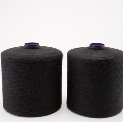 Sợi Polyester nhuộm đen Sợi polyester Độ bền mài mòn cao cho quần jean